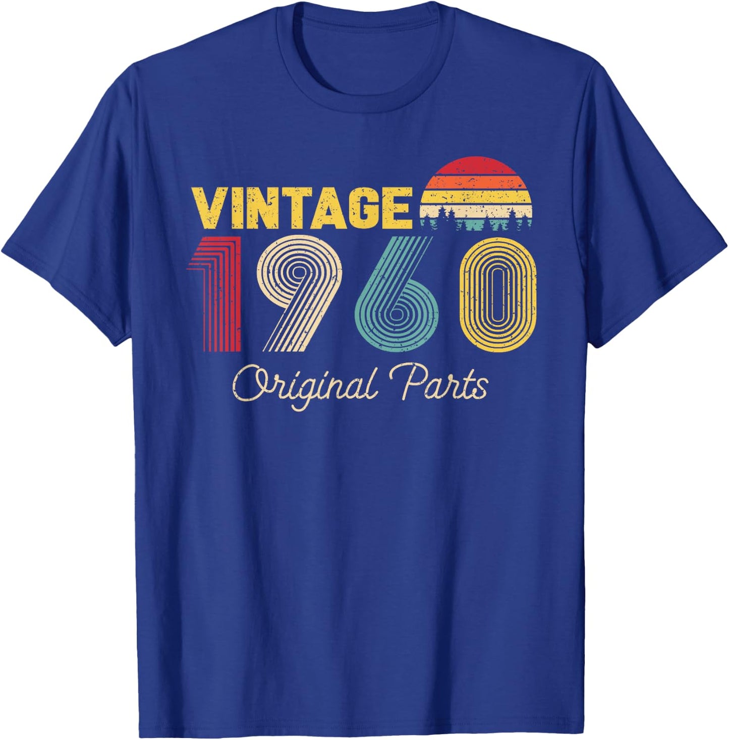 Vintage Original Parts 1960 Cool Men and Women 65th Bday T-Shirt - T-Shirt | Royal