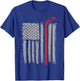 Ice Hockey American Flag Winter USA Women Kids Men T-Shirt - T-Shirt | Royal