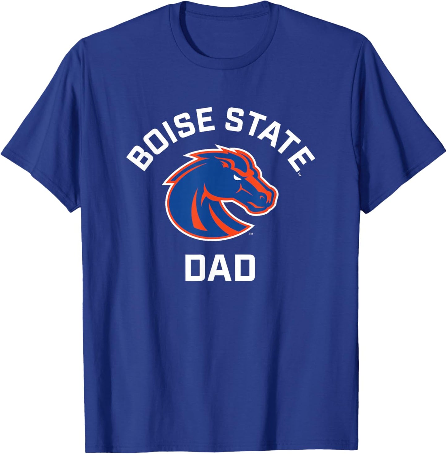 Boise State University BSU Broncos Arched Dad T-Shirt - T-Shirt | Royal