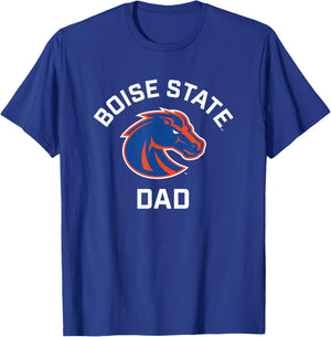 Boise State University BSU Broncos Arched Dad T-Shirt - T-Shirt | Royal