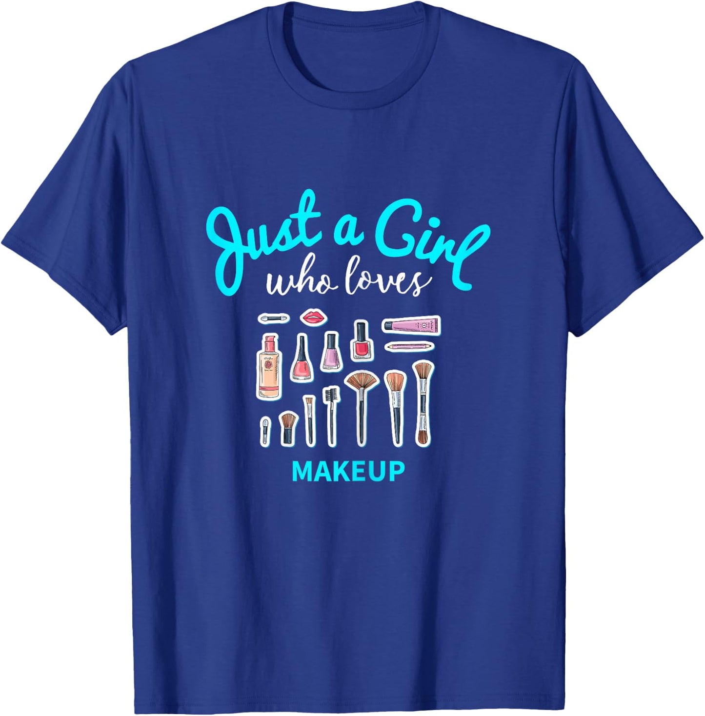 Girls Makeup Shirt | Kids Makeup T-Shirt - T-Shirt | Royal