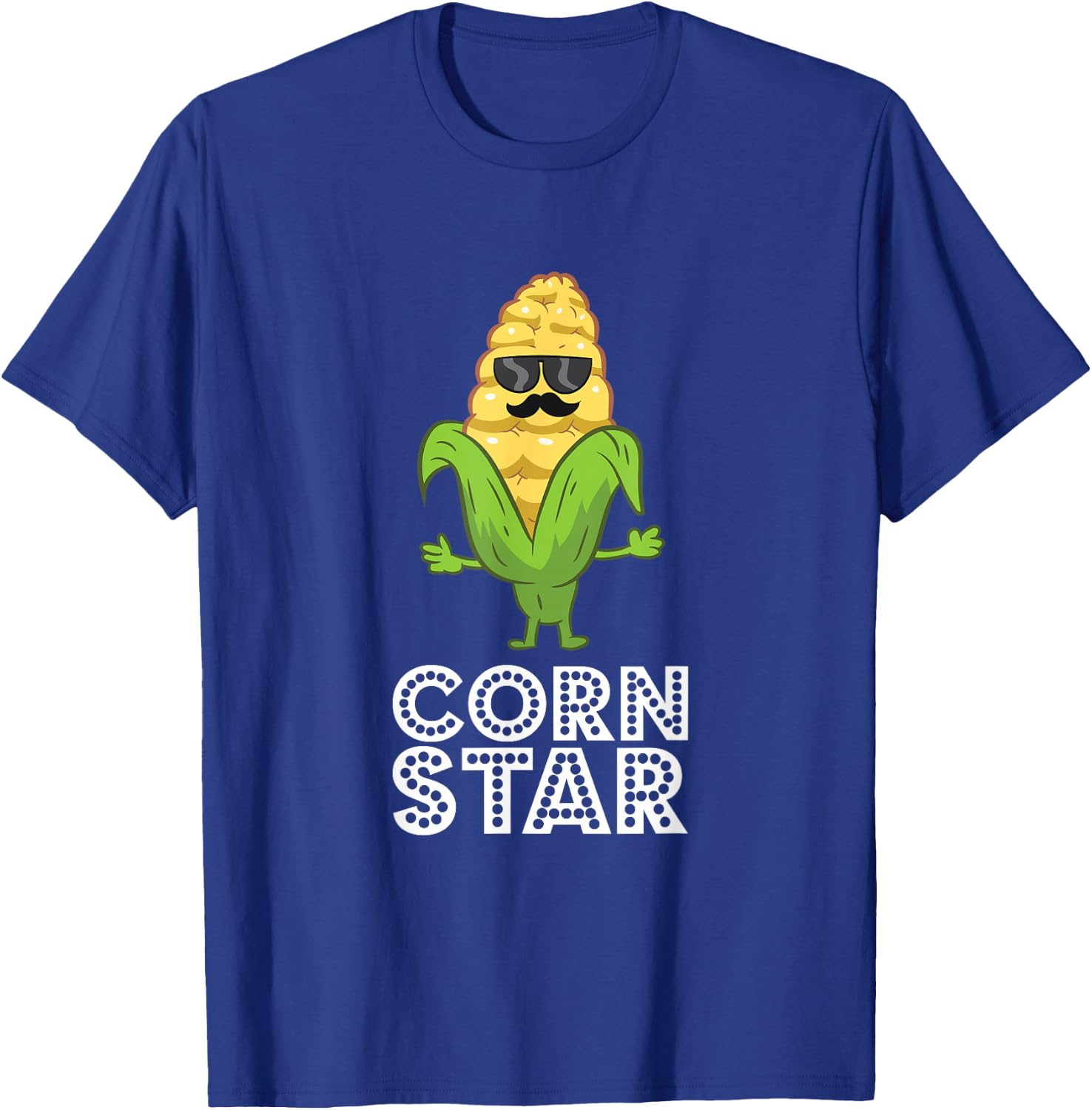Funny Corn Star With Sunglasses Gift Corn Farmer T-Shirt - T-Shirt | Royal