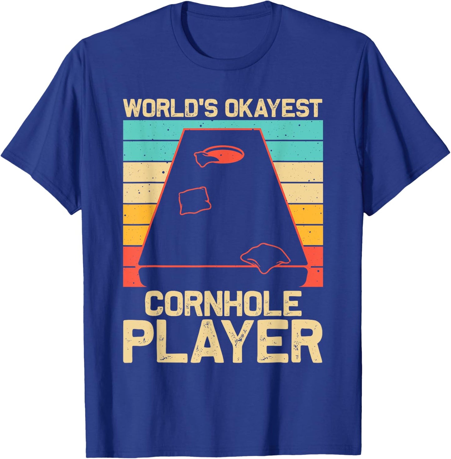 Funny Cornhole Gift Women Bean Bag Toss Game Players T-Shirt - T-Shirt | Royal