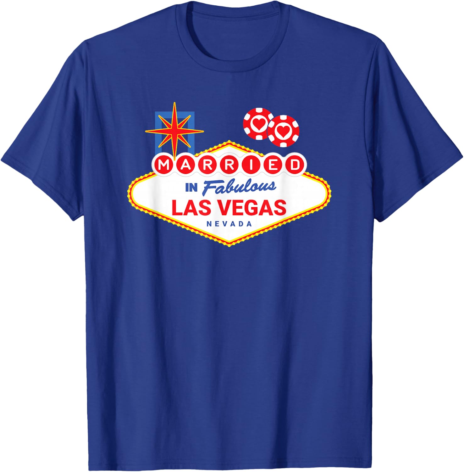 Las Vegas Wedding - Vegas Couple - Married in Vegas T-Shirt - T-Shirt | Royal