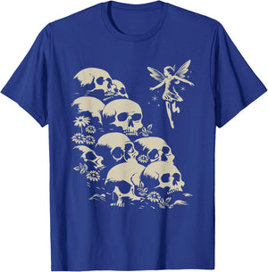 Dark Forest Fairy Admires Her Skull Collection T-Shirt - T-Shirt | Royal