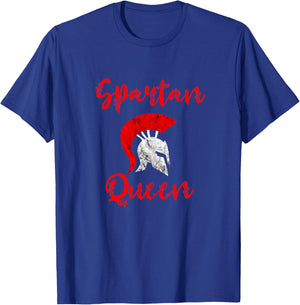Spartan Queen Gladiators Queen Spartan Soldiers Helmet T-Shirt - T-Shirt | Royal