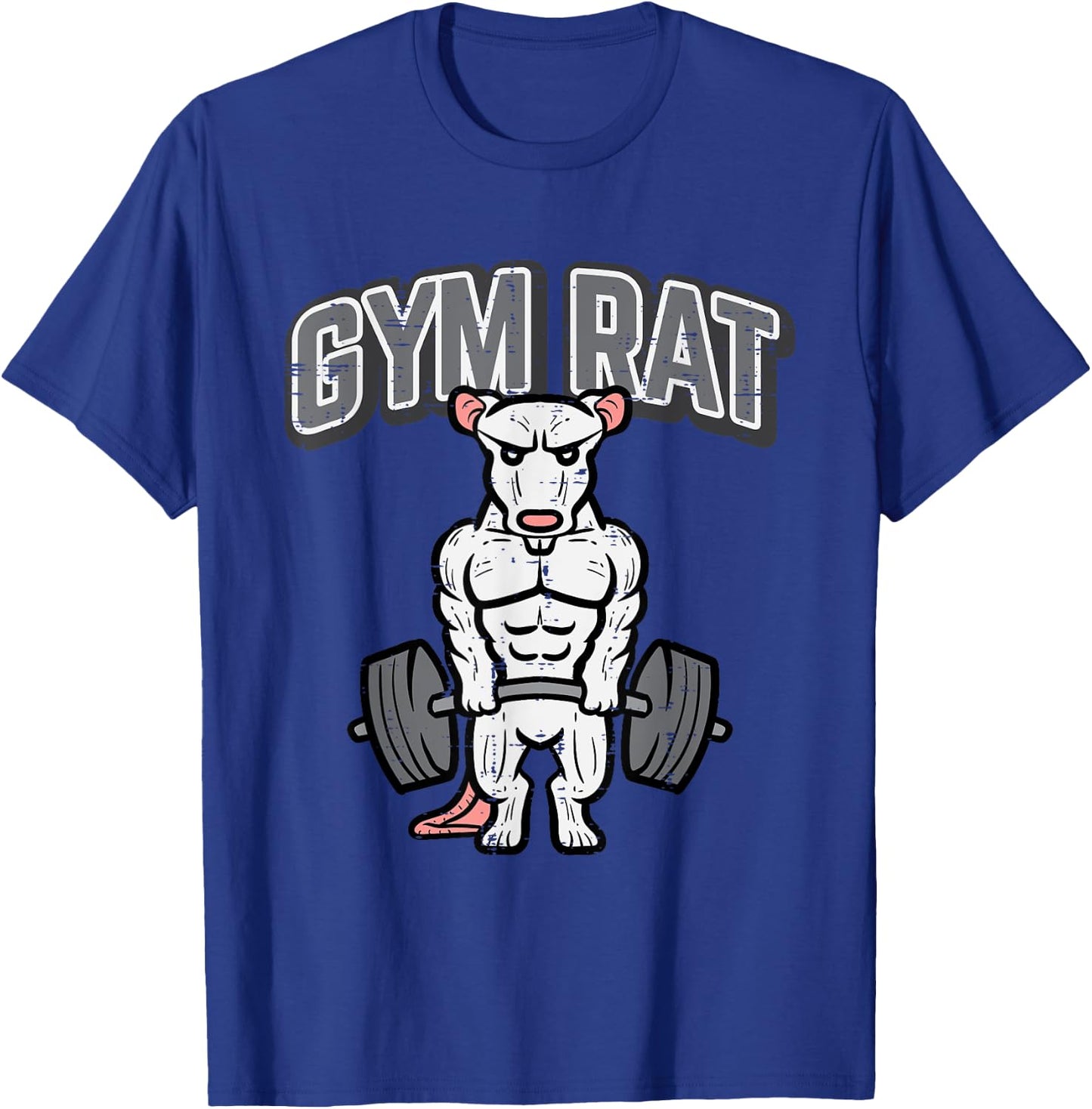 Gym Deadlift Funny Workout Rat Fitness Training Men Women T-Shirt - T-Shirt | Royal