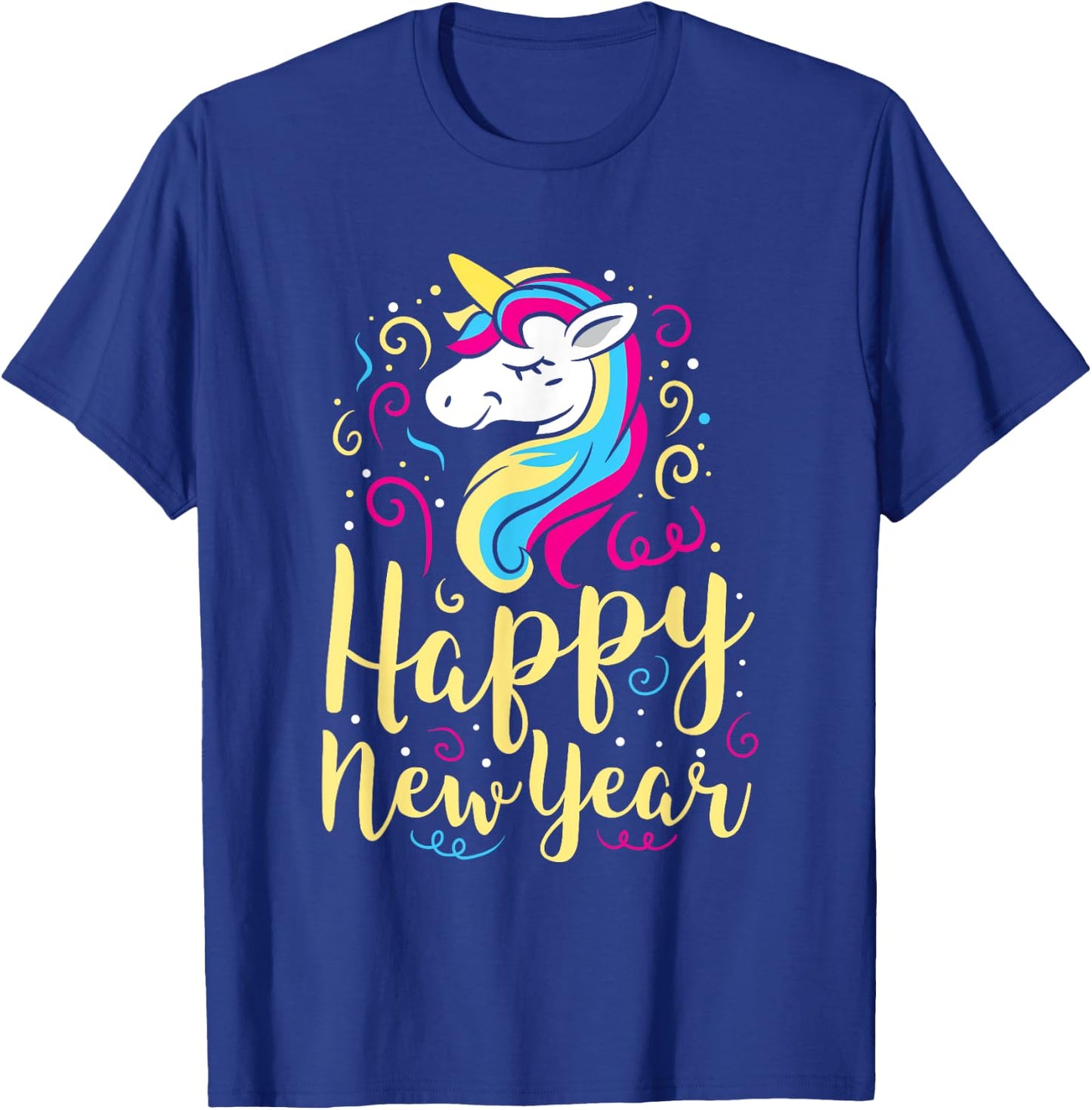 Happy New Year Unicorn New Years Eve Party T-Shirt - T-Shirt | Royal
