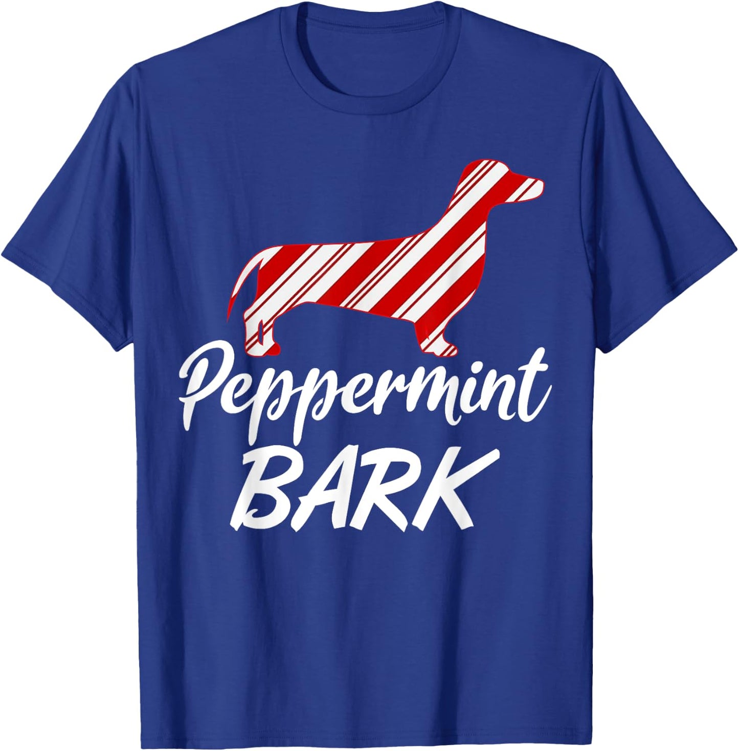 Dachshund Christmas Peppermint Bark Gift T-Shirt - T-Shirt | Royal