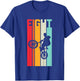 8 Year Old BMX Birthday Gift Party Boys Dirt Biking 8th T-Shirt - T-Shirt | Royal