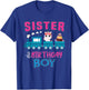 Sister Of The Birthday Boy Unicorn Train Lover Railroad T-Shirt - T-Shirt | Royal