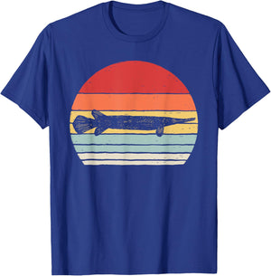Catch Some Rays Vintage Retro Gar Fish Graphic - Black, Small T-Shirt - T-Shirt | Royal
