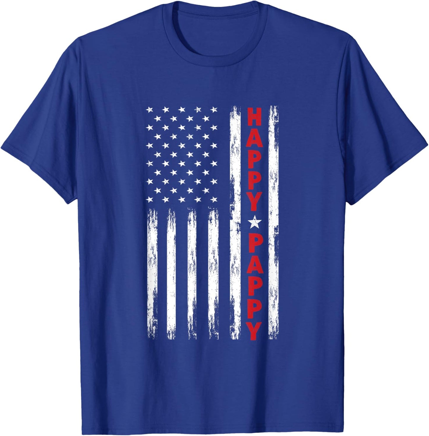 Happy Pappy shirt pappy gift Grandpa shirt Patriotic Grandpa Women Kids Men T-Shirt - T-Shirt | Royal