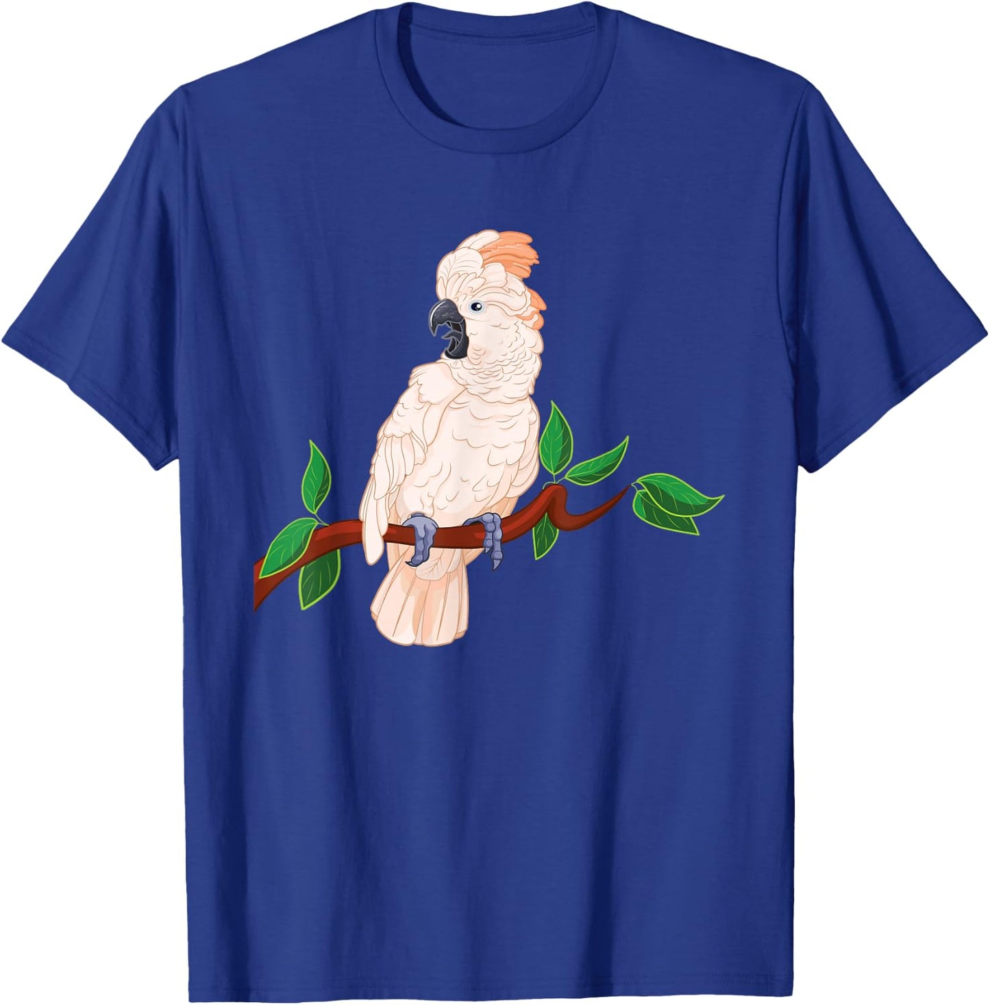 Moluccan Cockatoo on a Branch T-Shirt - T-Shirt | Royal