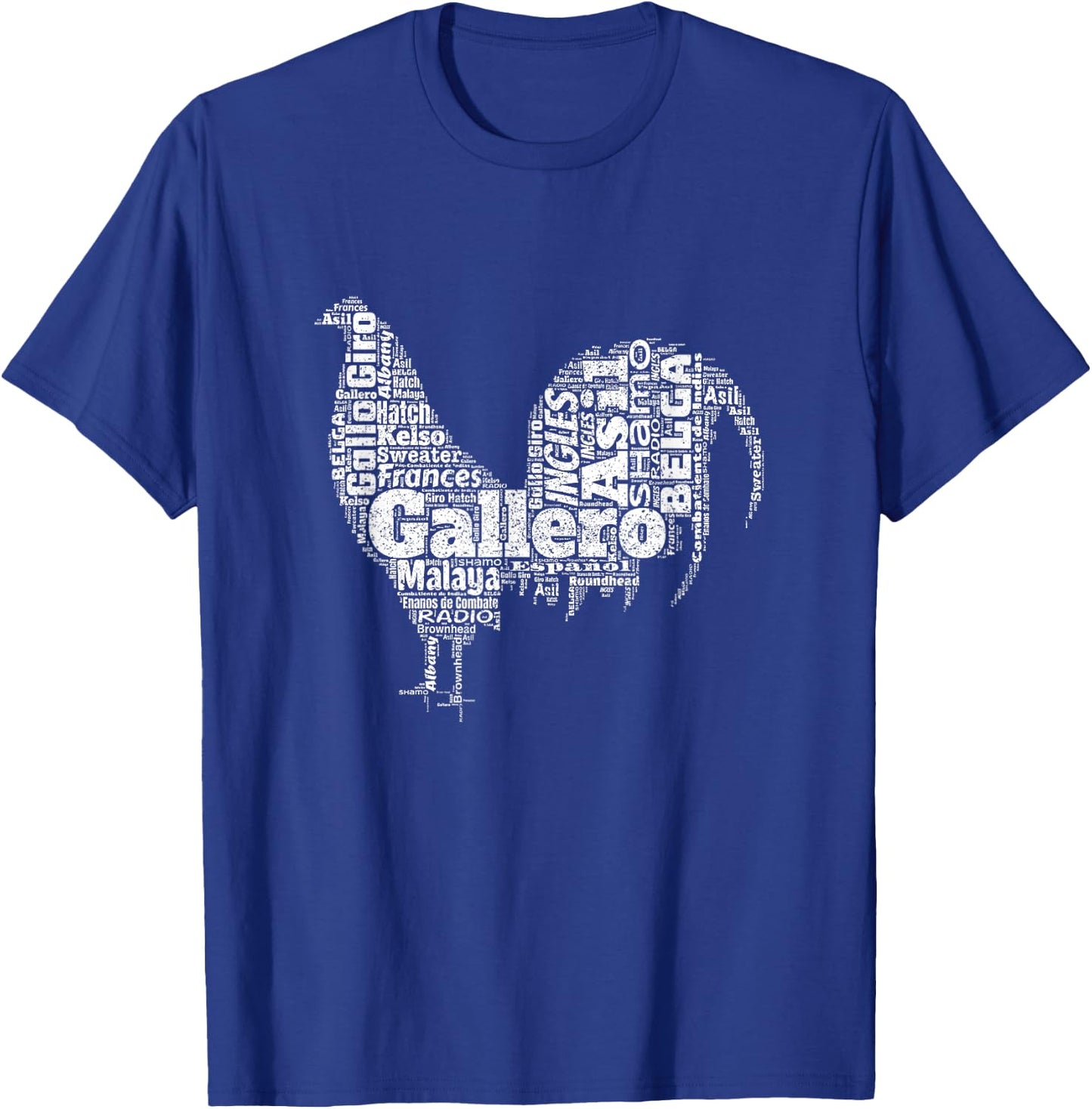 Gallero Tipos De Gallo De Pelea Silueta De Gallo T-Shirt - T-Shirt | Royal