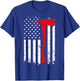 Firefighter Thin Red Line Fireman Firefighting Patriotic T-Shirt - T-Shirt | Royal
