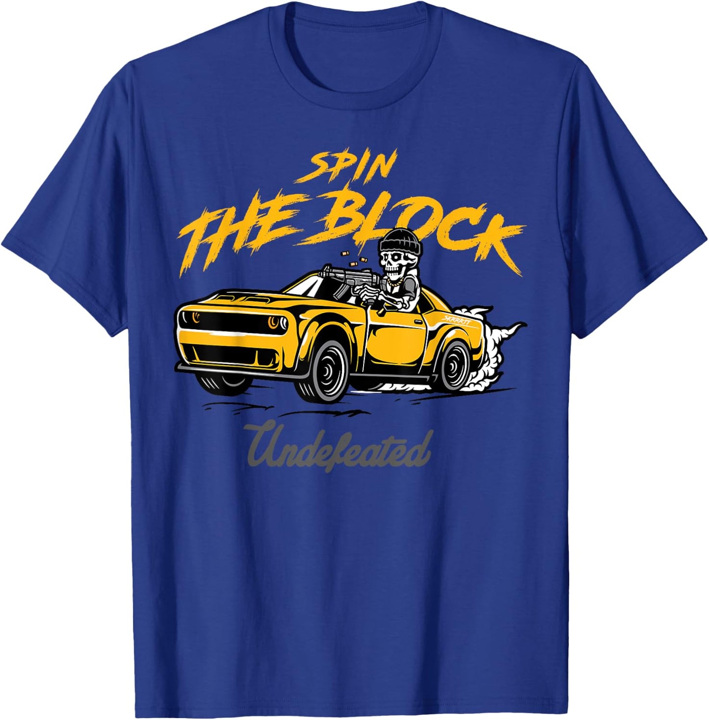 Sneaker Match SPIN THE BLOCK Charcoal University Gold T-Shirt - T-Shirt | Royal