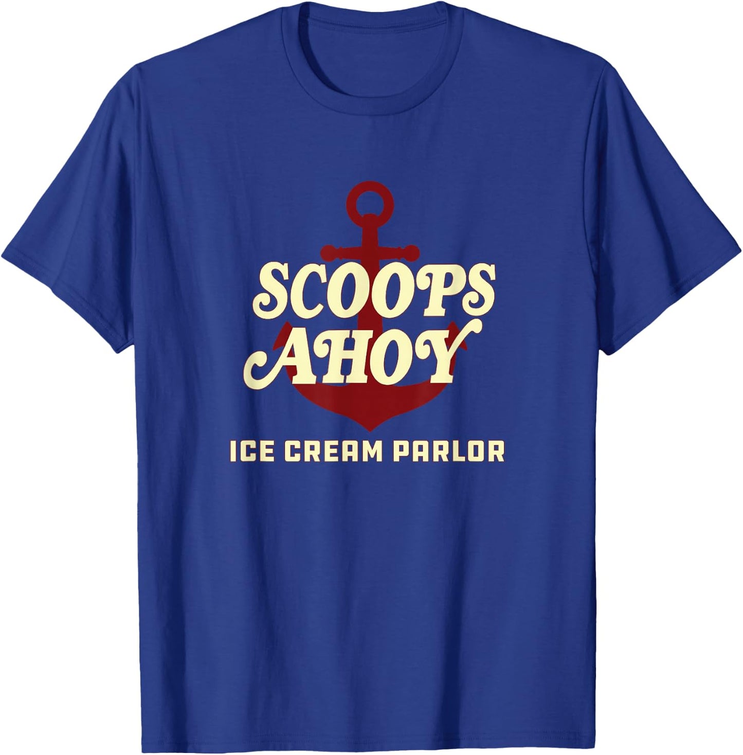 Stranger Things Scoops Ahoy Ice Cream Parlor Logo T-Shirt - T-Shirt | Royal