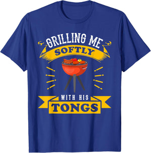BBQ Grilling Me Softly Grillmaster BBQ Meat Lover Gift T-Shirt - T-Shirt | Royal