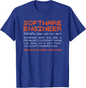 Software-Engineer Developer Definition Programming T-Shirt - T-Shirt | Royal