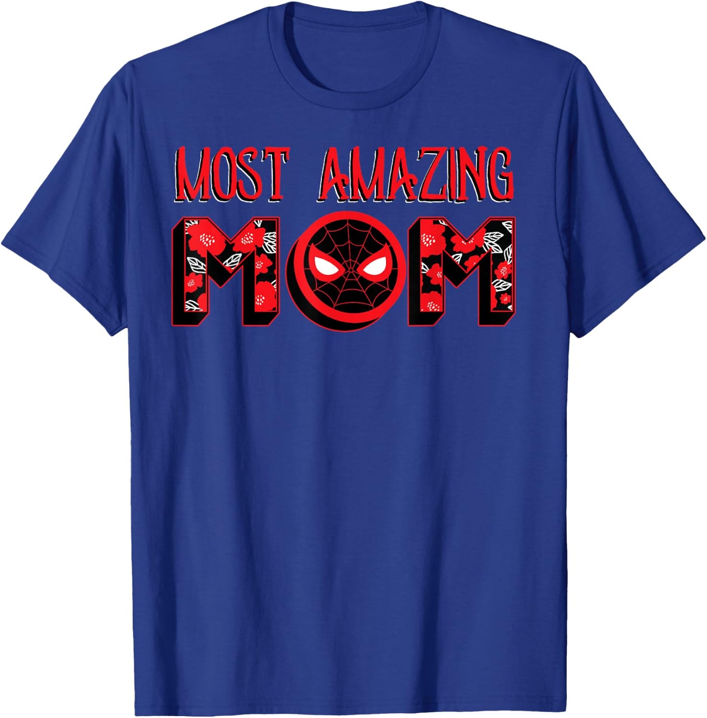 Marvel Mother's Day Spider-Man Most Amazing Mom Chest Logo T-Shirt - T-Shirt | Royal