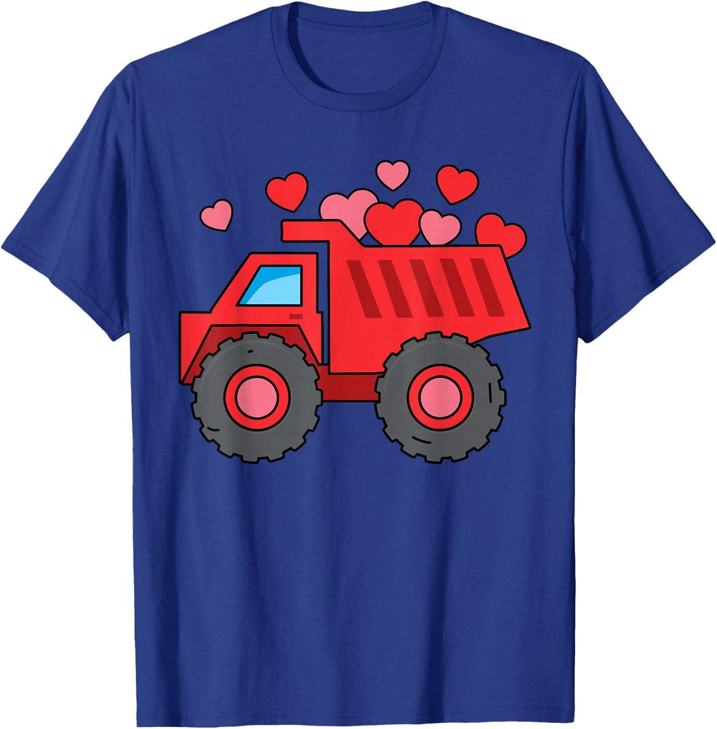 Valentines Day Construction Trucks Funny Boys Kids Toddler T-Shirt - T-Shirt | Royal