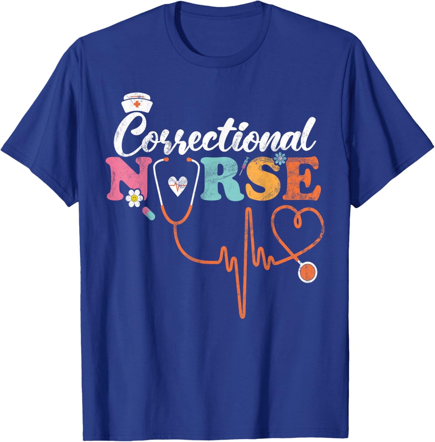 Correctional Nurse Corrections Nursing Department Nurse T-Shirt - T-Shirt | Royal