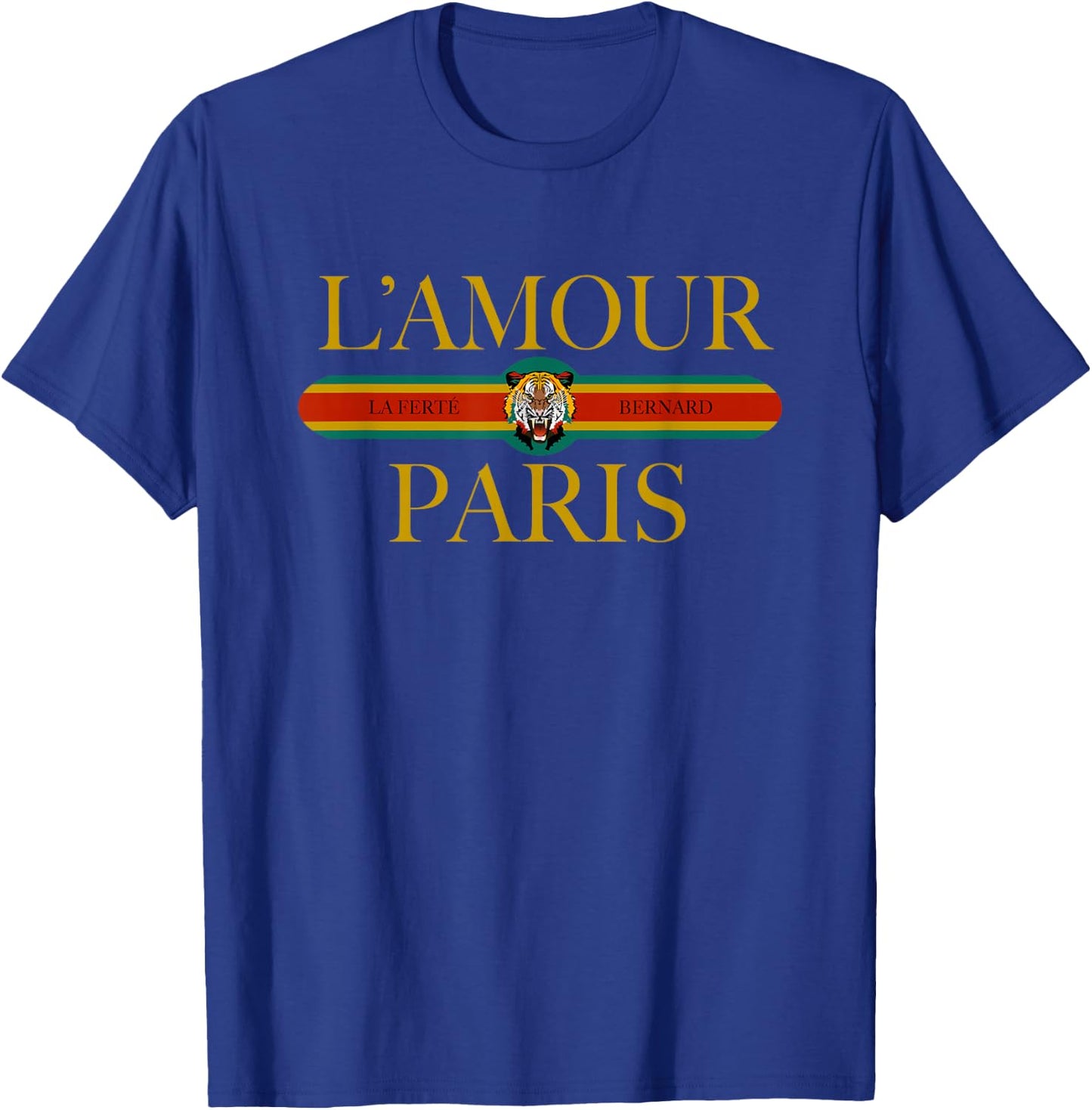 Paris L'Amour - Fashion Tiger Face - I Love Paris - Classic T-Shirt - T-Shirt | Royal