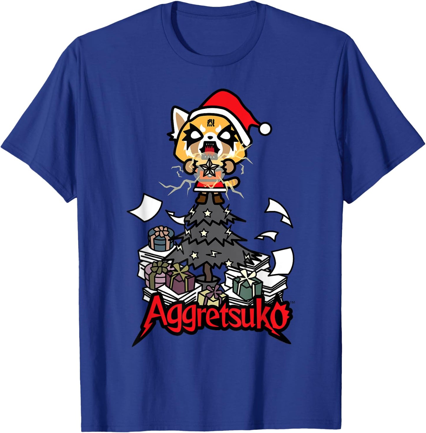 Aggretsuko Metal Christmas Tree T-Shirt - T-Shirt | Royal