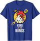 Funny Chicken King Wings Fans BBQ Drumstick Gift T-Shirt - T-Shirt | Royal
