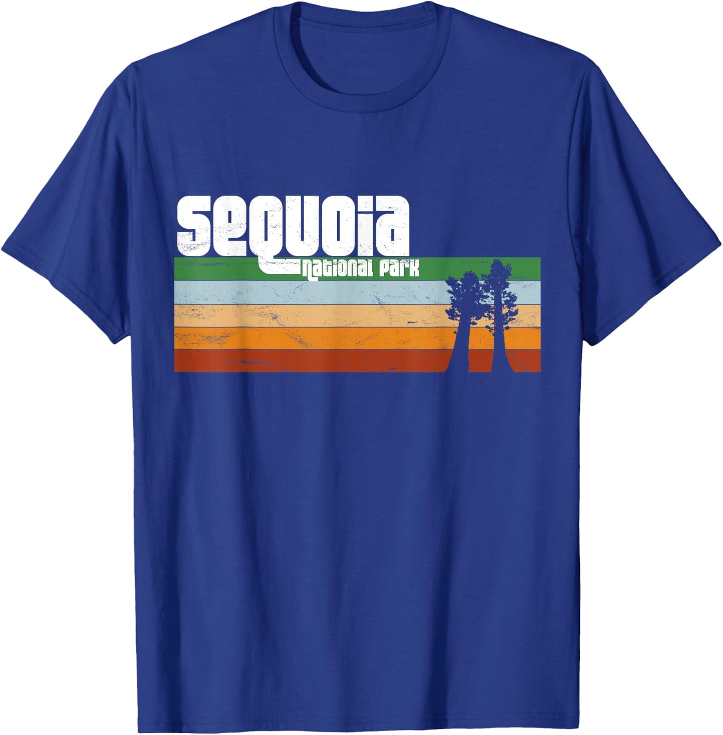 Retro Sequoia National Park California CA T-Shirt - T-Shirt | Royal