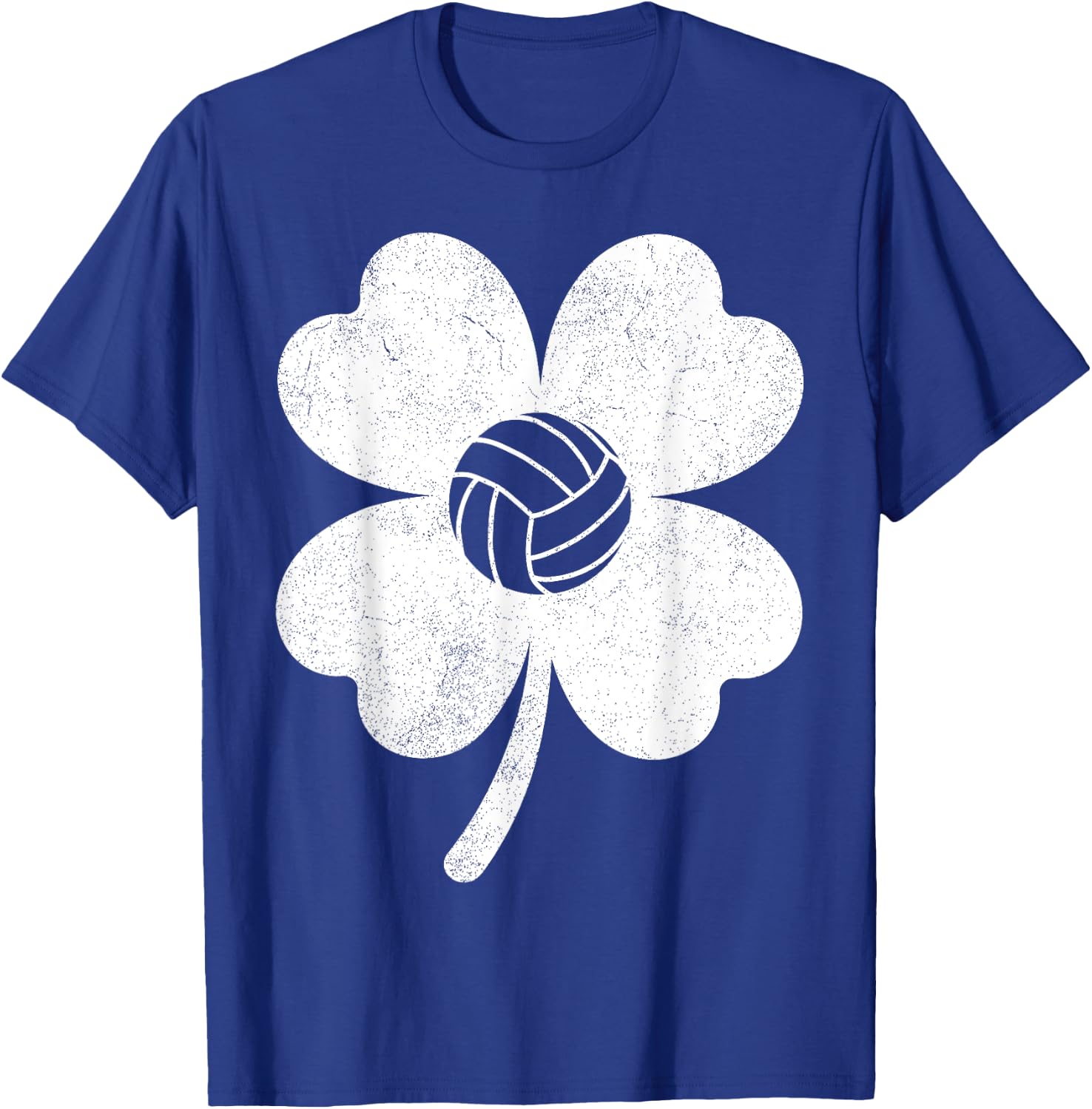 Volleyball St Patrick Day Clover Shamrock Boys Girls Player T-Shirt - T-Shirt | Royal