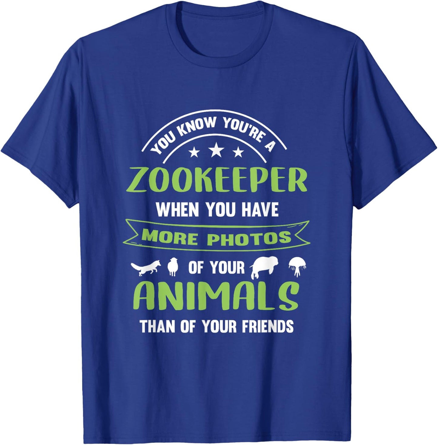 Zoo Keeper Zookeeper Photos Animals Friends Animal Keeper T-Shirt - T-Shirt | Royal