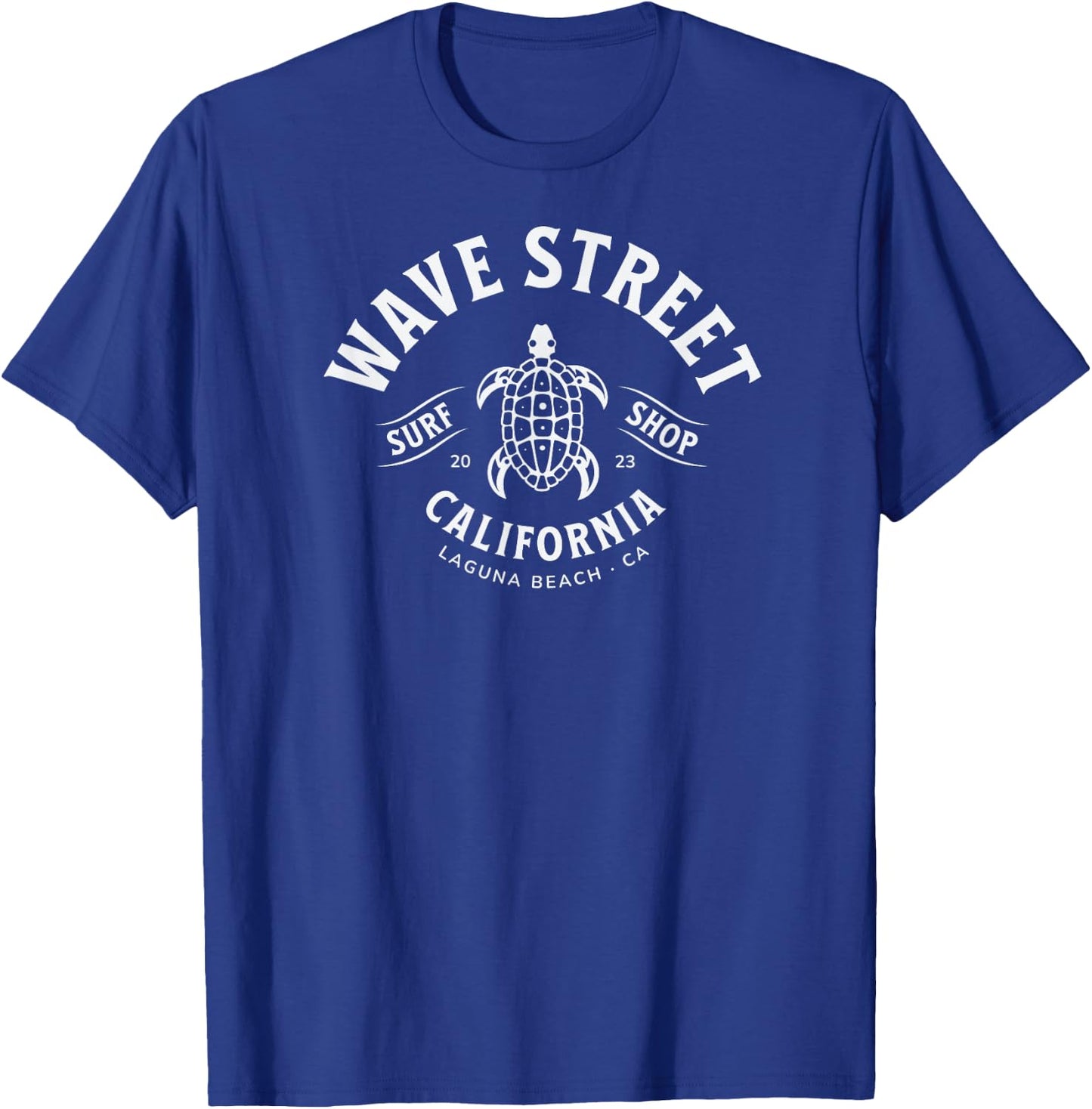 Wave Street Surf Shop Hawaiian Honu Turtle Graphic T-Shirt - T-Shirt | Royal