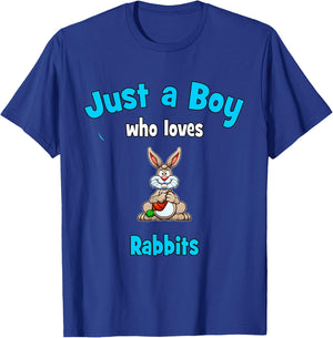 Rabbit Shirt for Boys | Kids Rabbit T-Shirt - T-Shirt | Royal