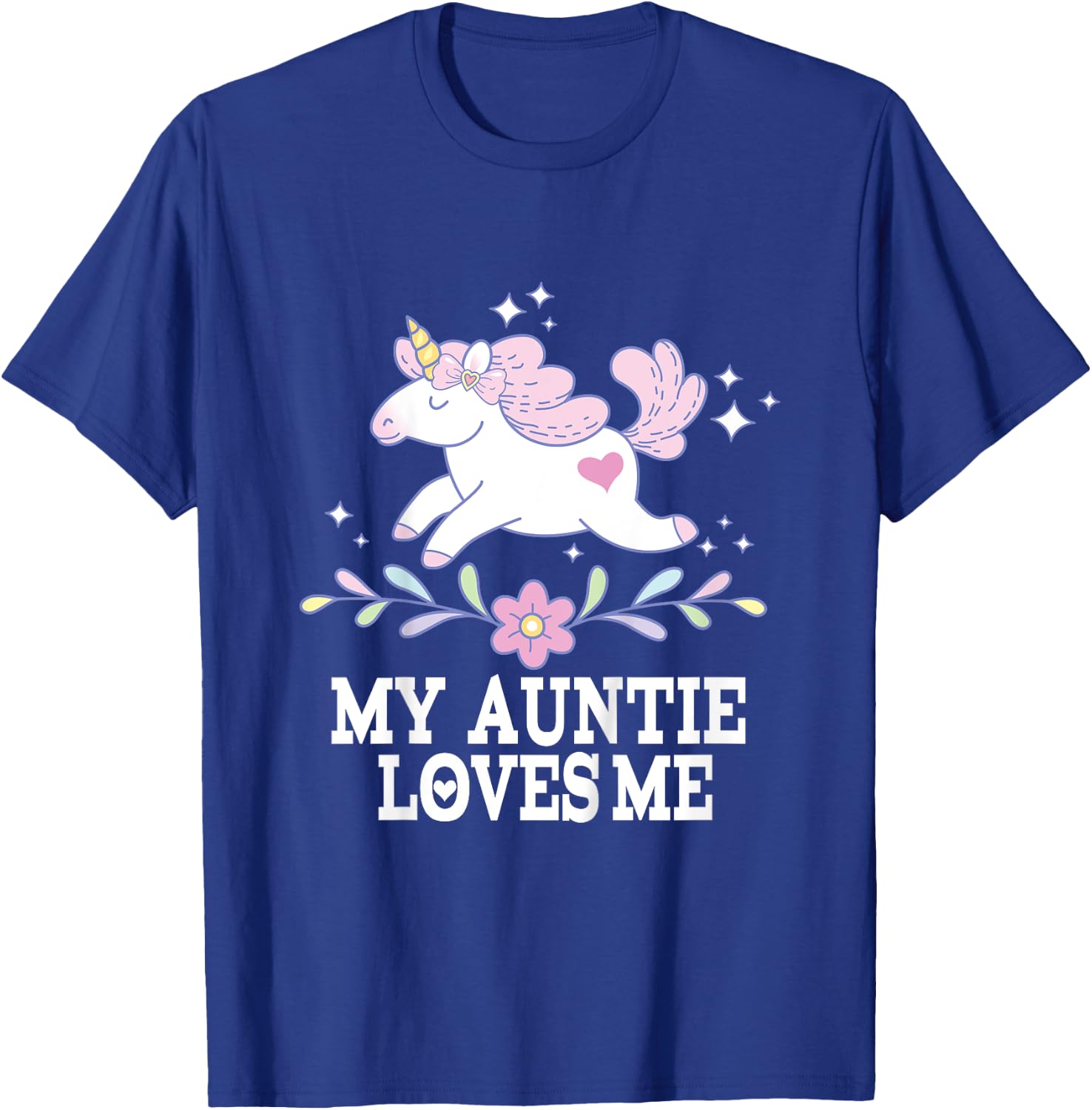 My Auntie Loves Me Unicorn Niece T-Shirt - T-Shirt | Royal