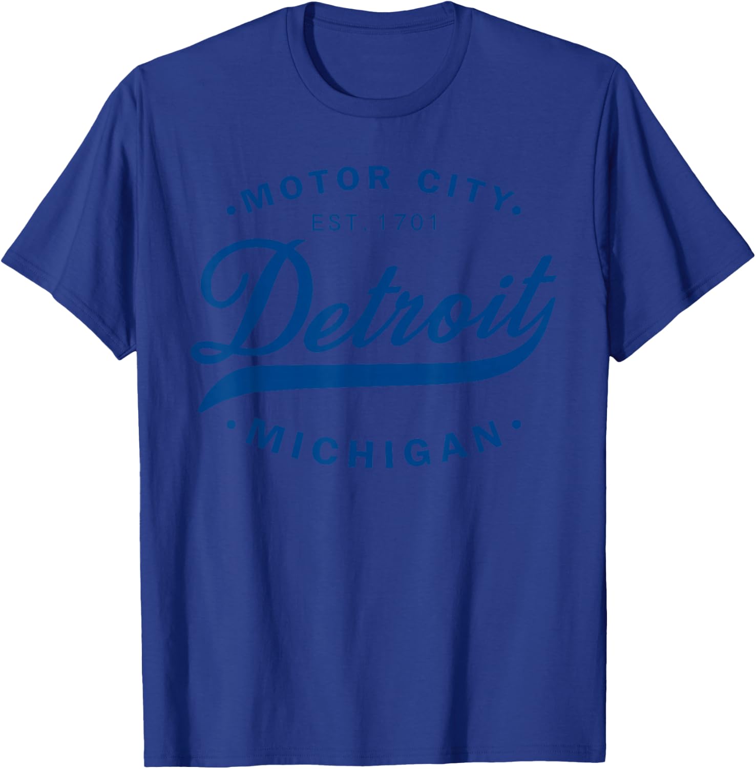 Classic Michiganians Vintage Detroit Motor City Michigan MI T-Shirt - T-Shirt | Royal