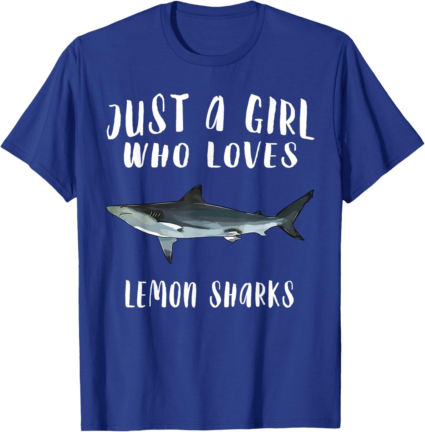Im Just A Girl Who Loves Lemon Shark Lover Gift T-Shirt - T-Shirt | Royal