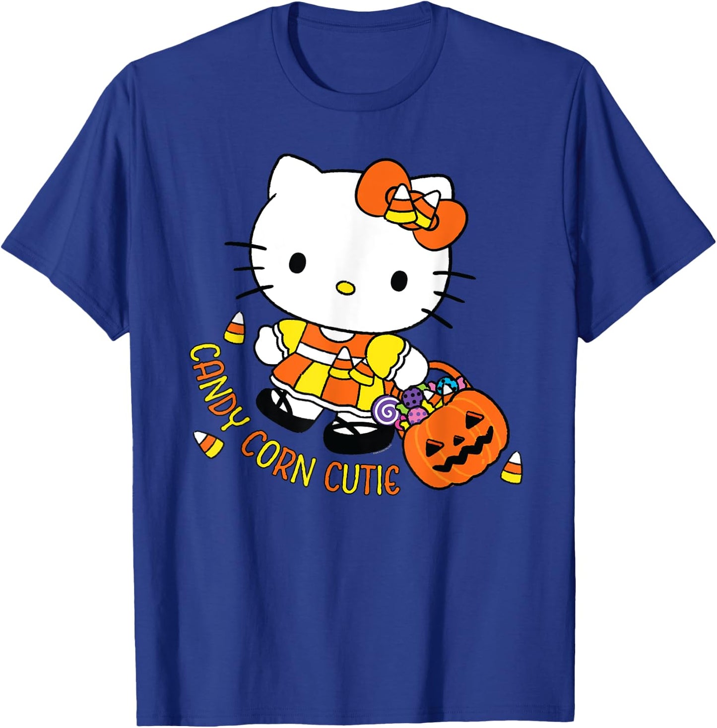 Hello Kitty Candy Corn Cutie Halloween T-Shirt - T-Shirt | Royal