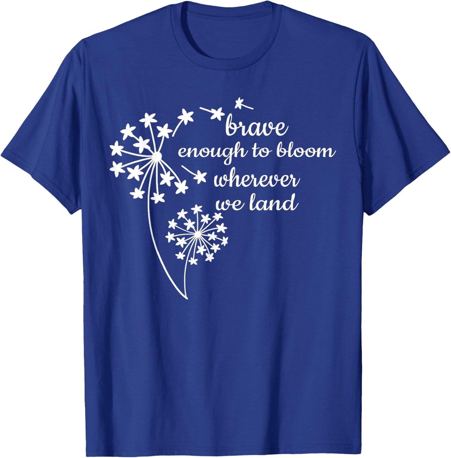 Brave Enough To Bloom Military kids Month of Military Child T-Shirt - T-Shirt | Royal