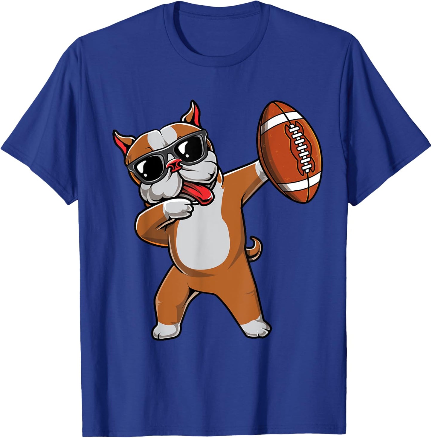 Dabbing Pitbull Dog Cute Pit Bull Dab Boys Football Gift T-Shirt - T-Shirt | Royal