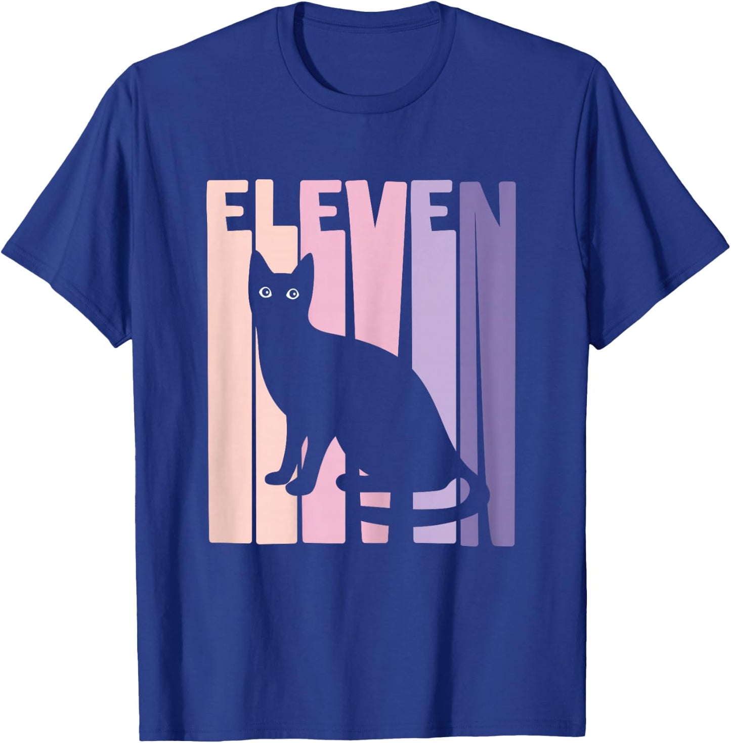 11th Birthday Gift Cute Cat Fan 11 Years old for Girls T-Shirt - T-Shirt | Royal