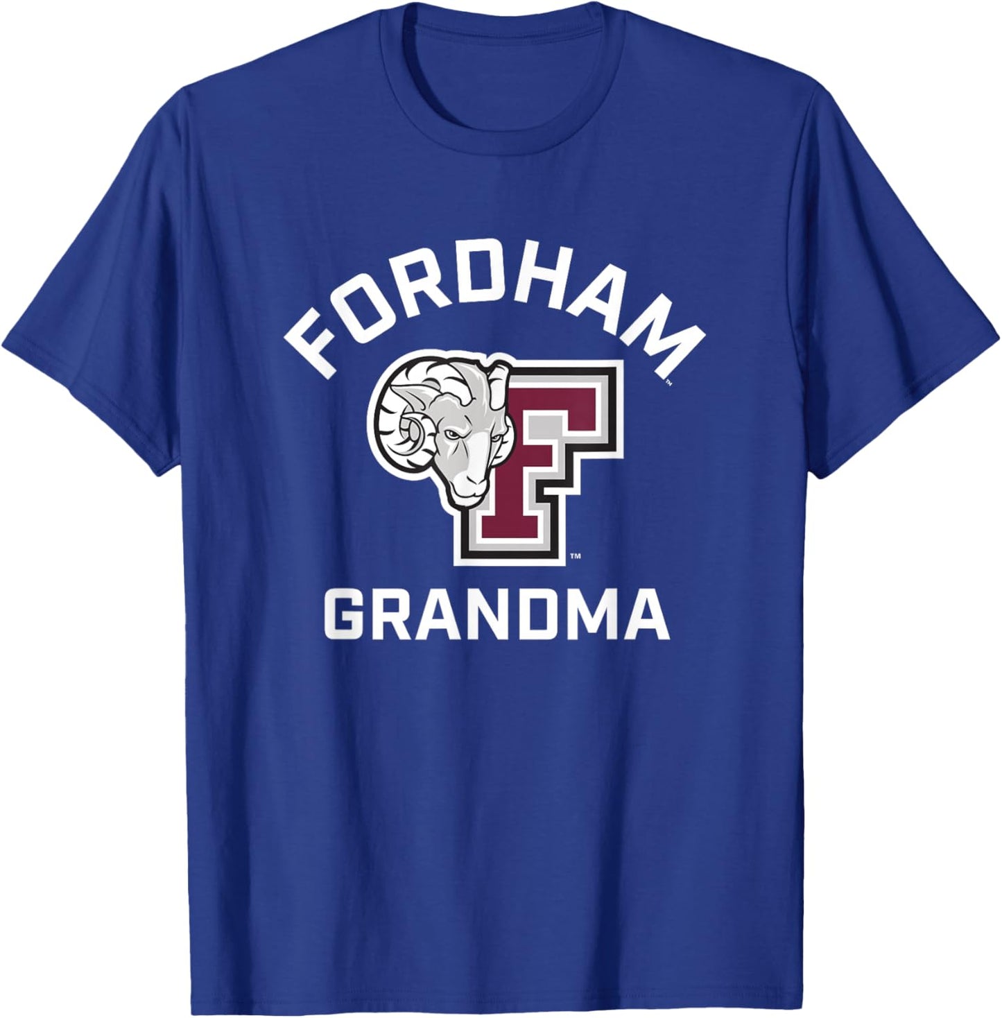 Fordham University Rams Arched Grandma T-Shirt - T-Shirt | Royal