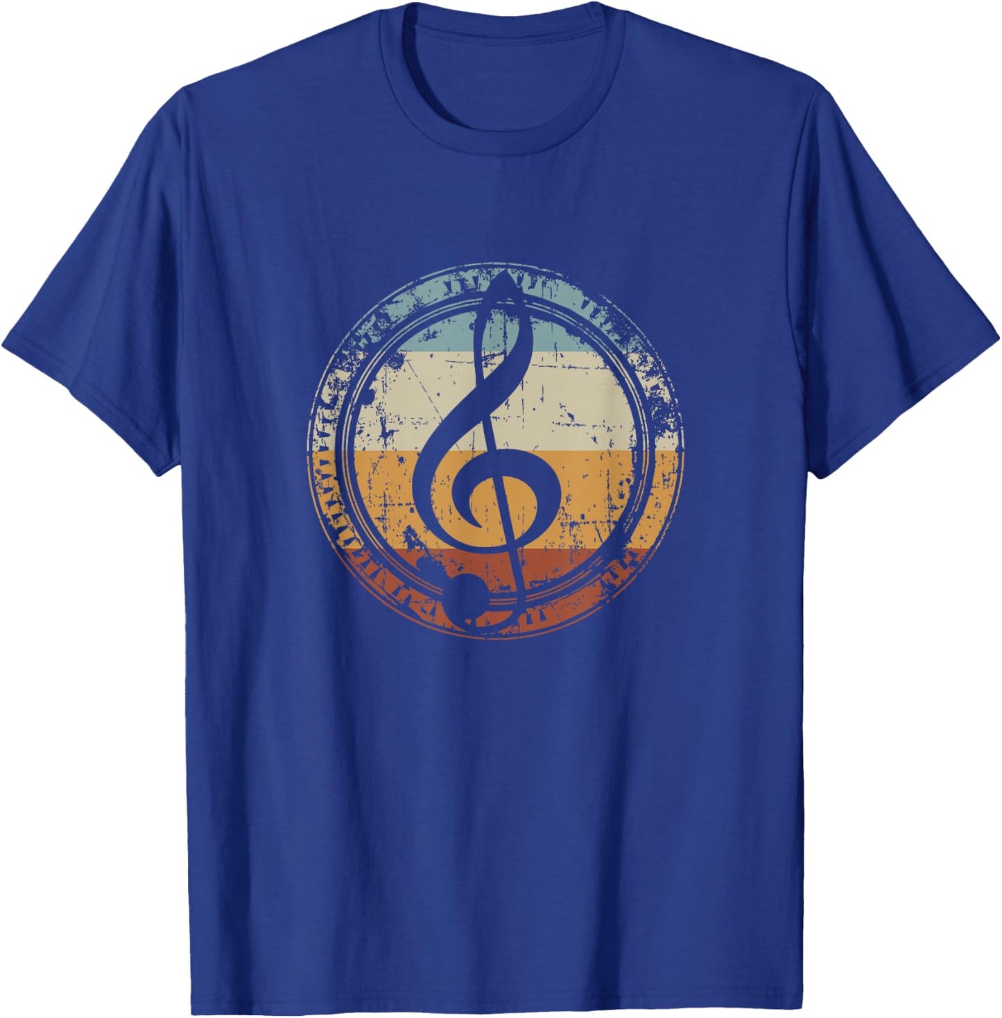 Treble Clef Treble Clef for Musicians Teachers Vintage T-Shirt - T-Shirt | Royal