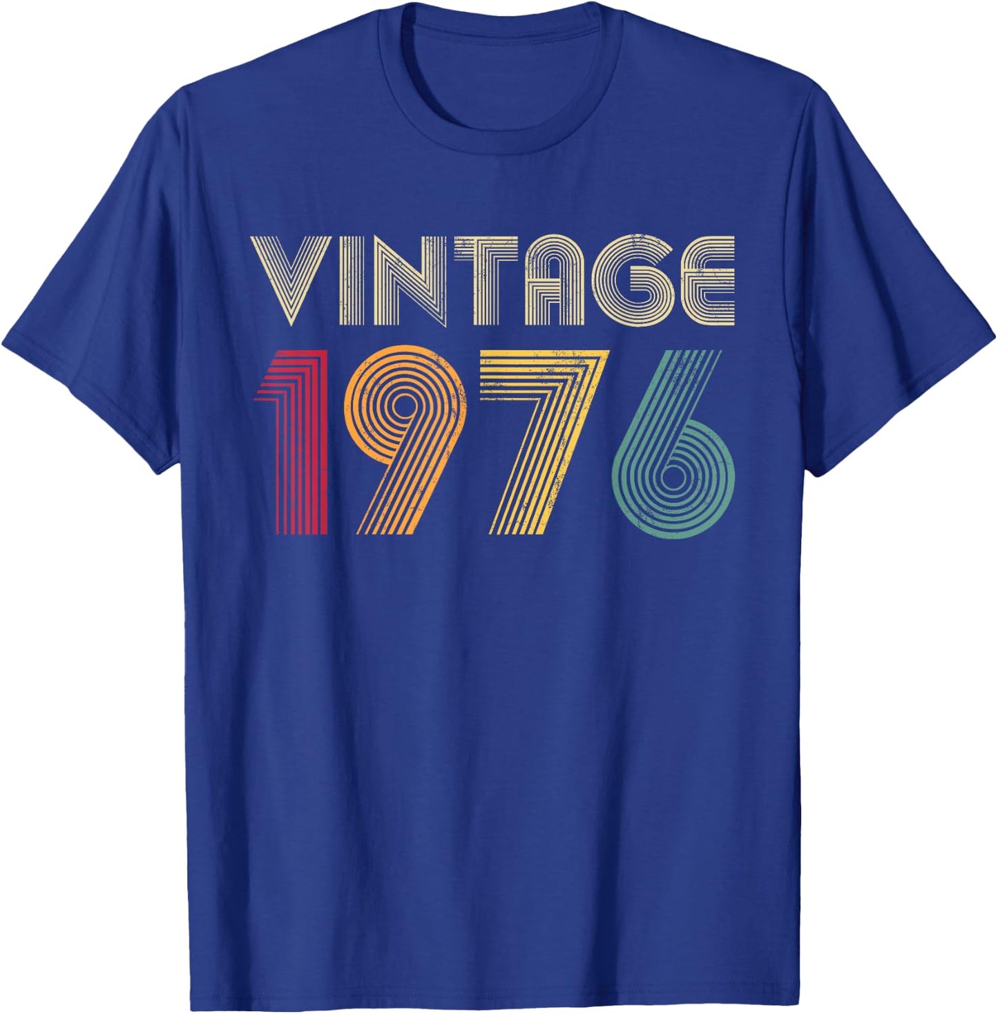 Vintage 1976 49th Birthday Retro Men Women 49 Years Old T-Shirt - T-Shirt | Royal