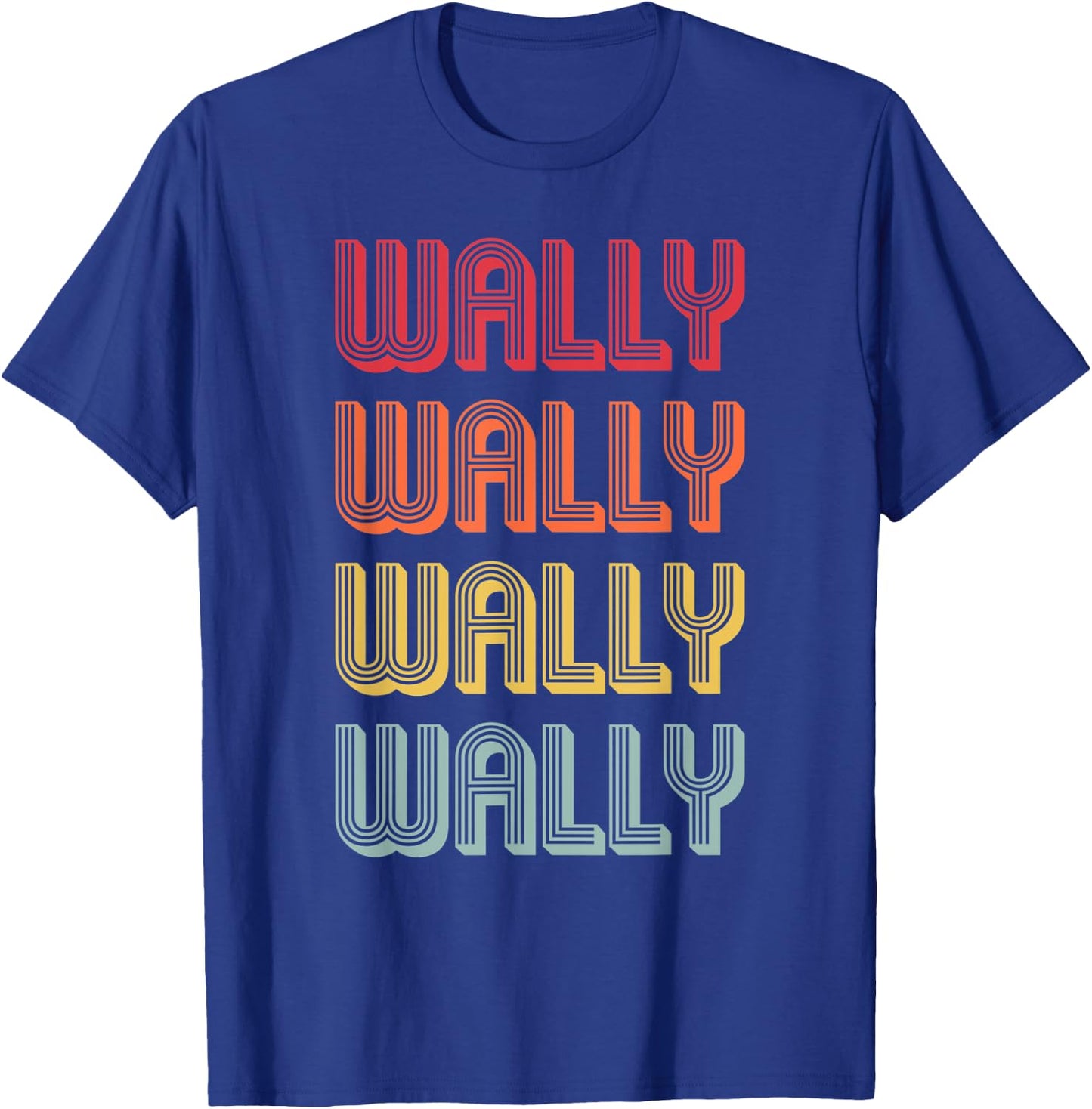 WALLY Gift Name Personalized Funny Retro Vintage Birthday T-Shirt - T-Shirt | Royal