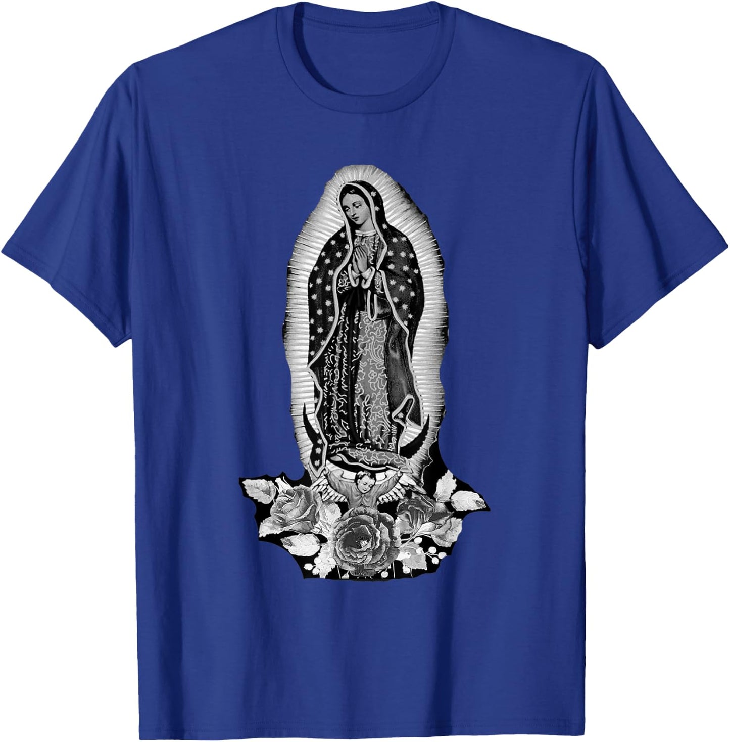Our Lady De Guadalupe Sant Mary For Christians, Catholics T-Shirt - T-Shirt | Royal