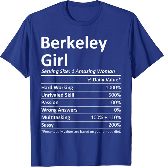Berkeley Girl CA California Funny City Home Roots USA Gift Small T-Shirt - T-Shirt | Royal