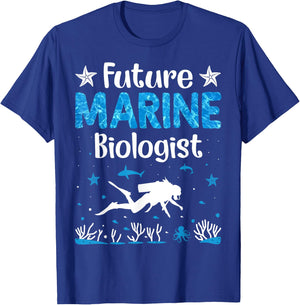 Funny Future Marine Biologist Ocean Student Biology Gift T-Shirt - T-Shirt | Royal