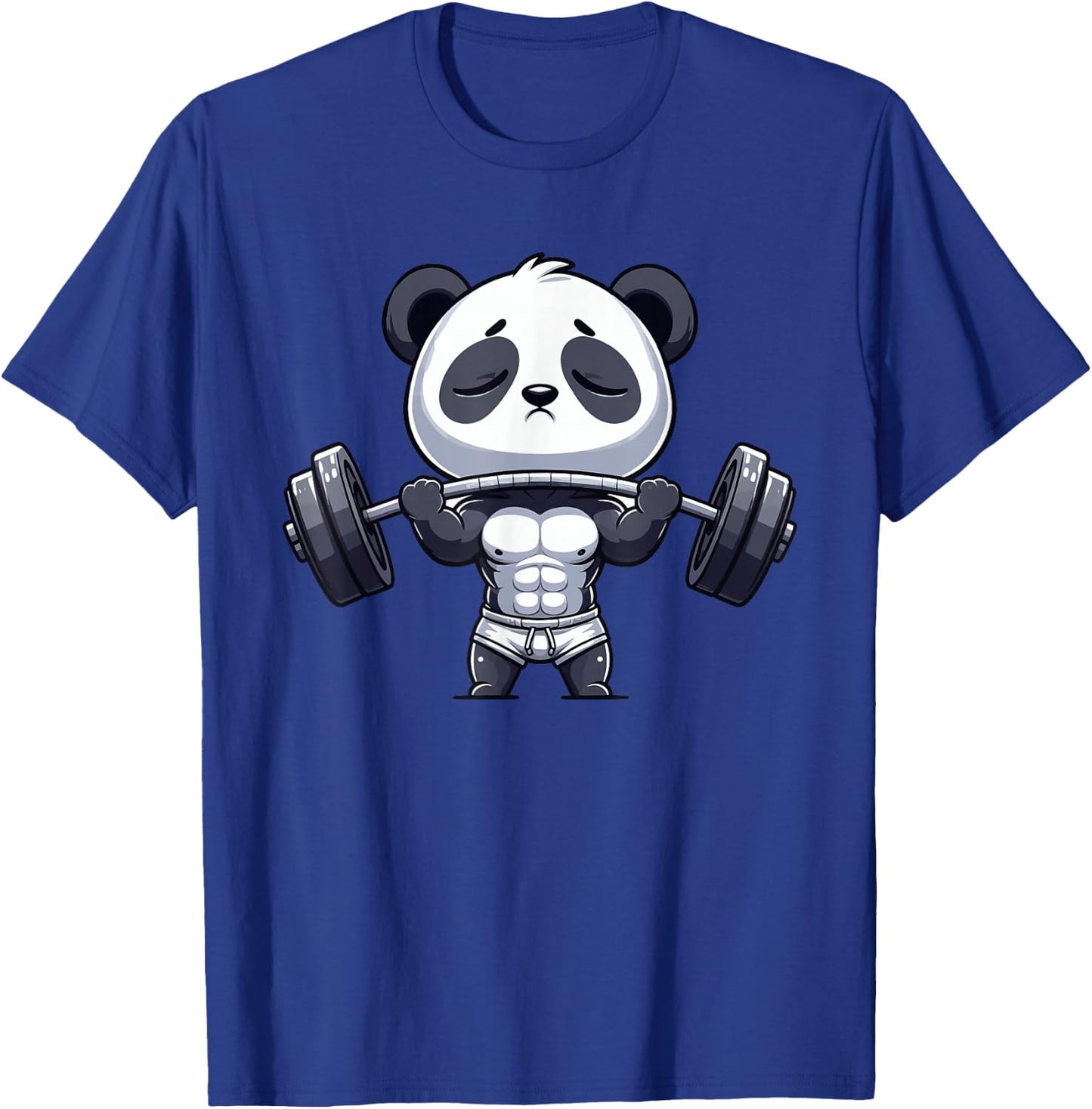 Weightlifting Panda Fitness Gym Workout Bodybuilder Panda T-Shirt - T-Shirt | Royal